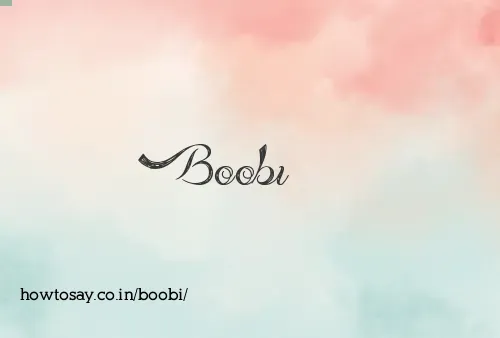 Boobi