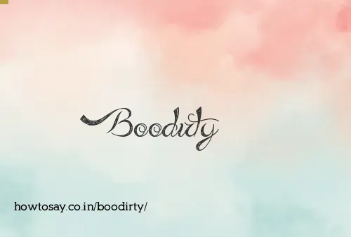 Boodirty