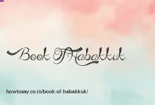 Book Of Habakkuk