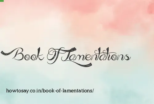 Book Of Lamentations