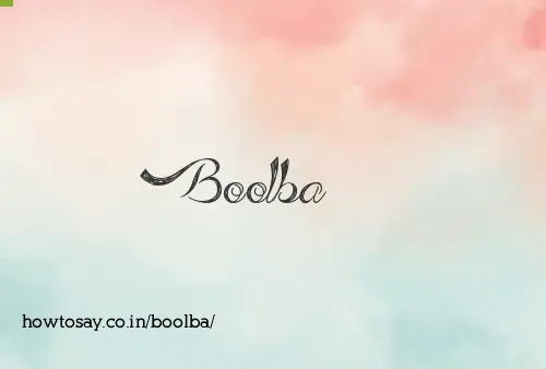 Boolba