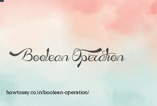 Boolean Operation