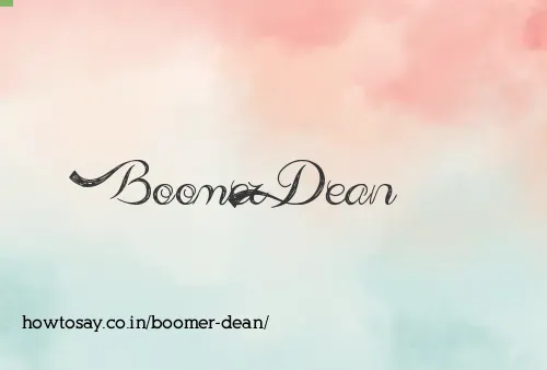 Boomer Dean