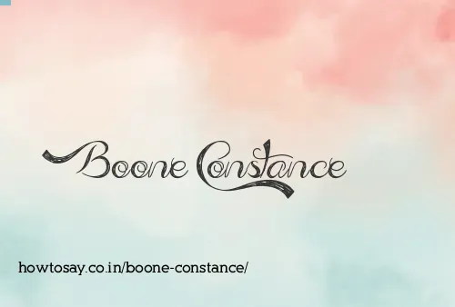 Boone Constance