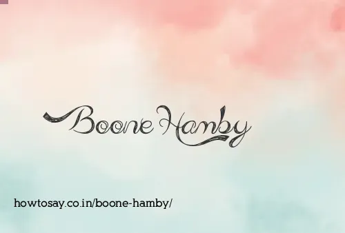 Boone Hamby