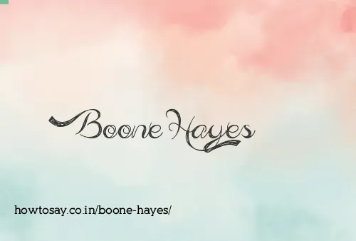 Boone Hayes