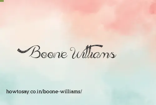 Boone Williams