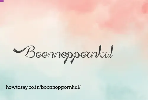 Boonnoppornkul