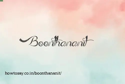 Boonthananit