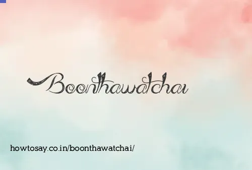 Boonthawatchai