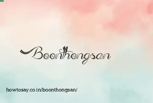 Boonthongsan