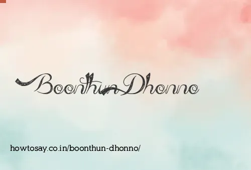 Boonthun Dhonno