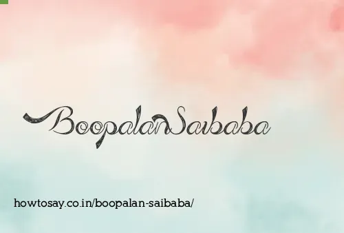 Boopalan Saibaba