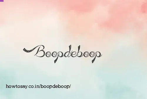 Boopdeboop