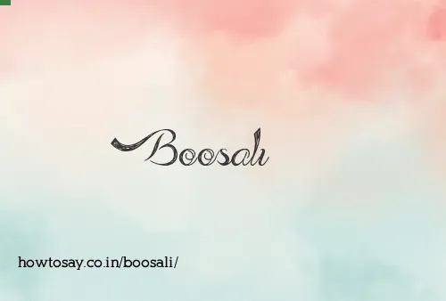 Boosali
