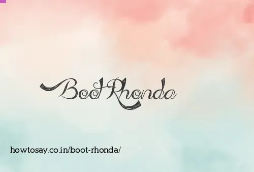 Boot Rhonda