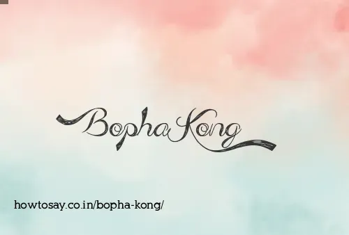 Bopha Kong