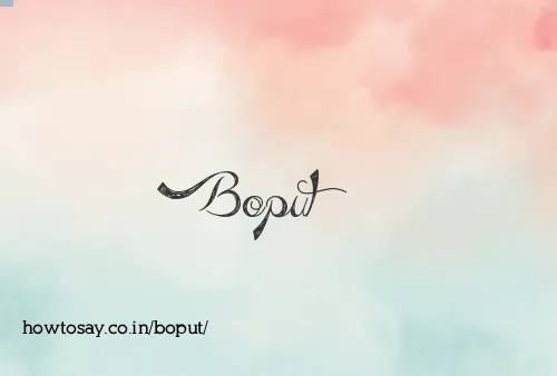 Boput