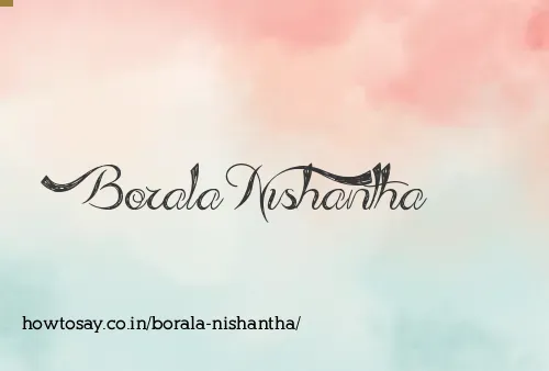 Borala Nishantha