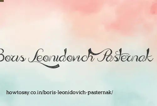 Boris Leonidovich Pasternak