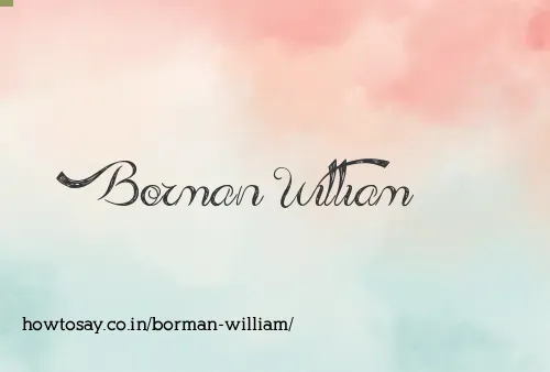 Borman William