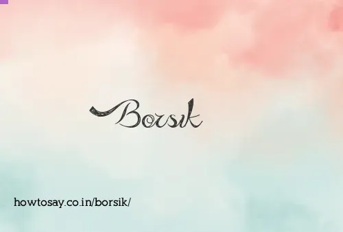 Borsik
