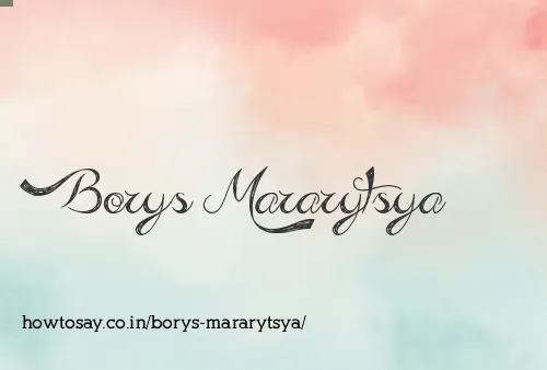 Borys Mararytsya