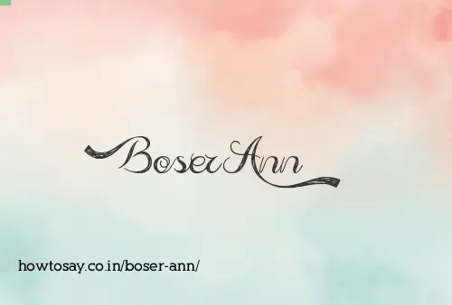 Boser Ann