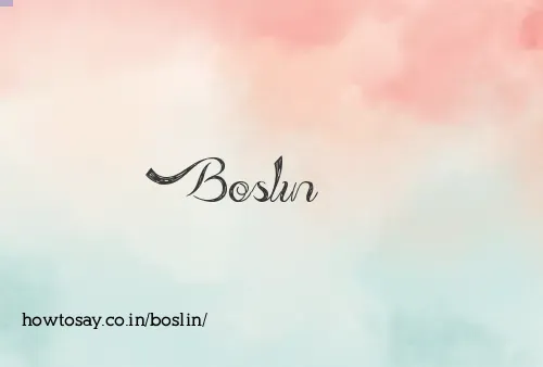 Boslin