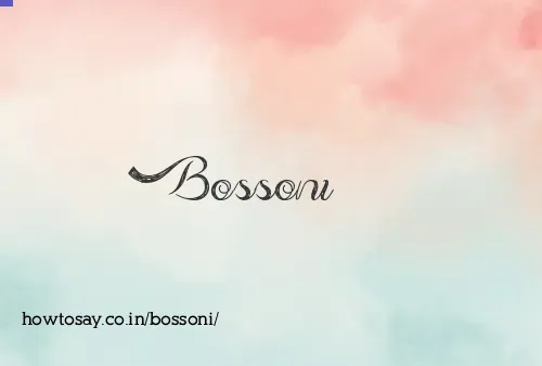Bossoni
