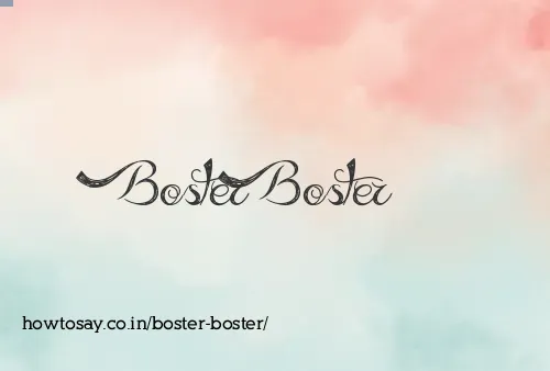 Boster Boster