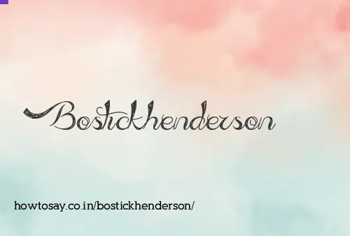 Bostickhenderson