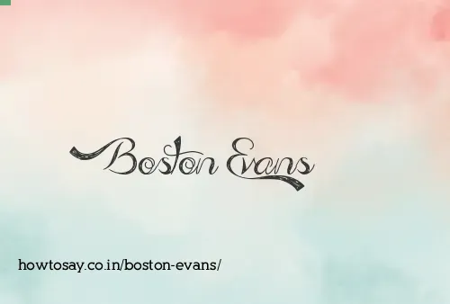 Boston Evans