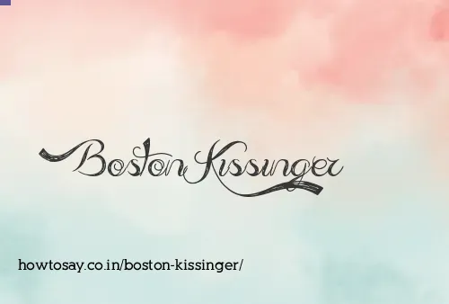 Boston Kissinger