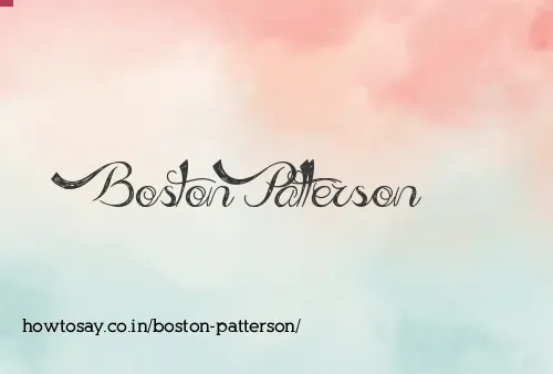 Boston Patterson