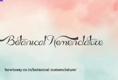 Botanical Nomenclature