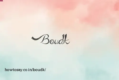 Boudk