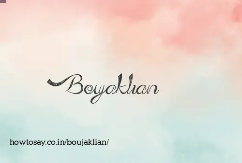 Boujaklian