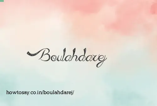 Boulahdarej