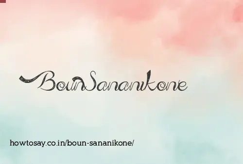 Boun Sananikone