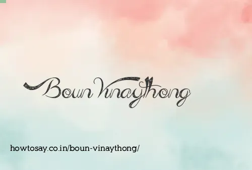 Boun Vinaythong