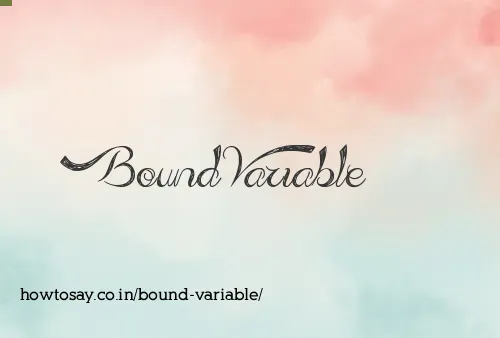 Bound Variable