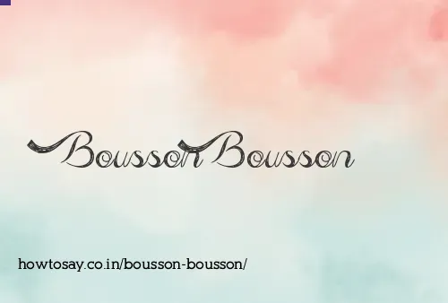 Bousson Bousson