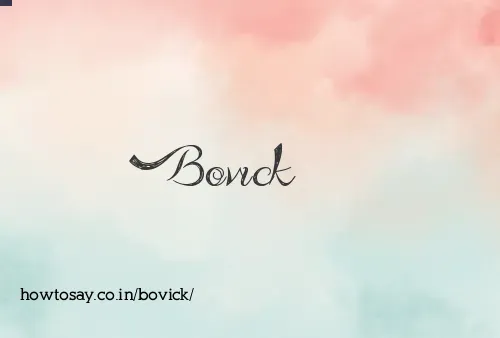 Bovick