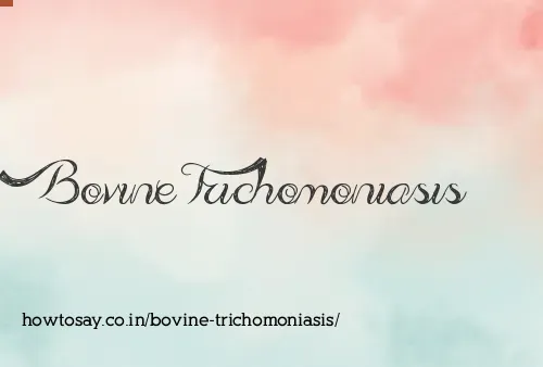 Bovine Trichomoniasis