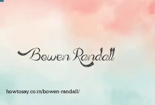 Bowen Randall