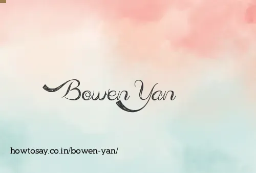Bowen Yan