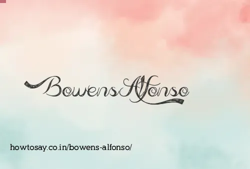 Bowens Alfonso