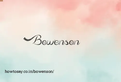 Bowenson