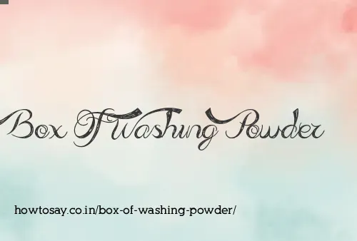 Box Of Washing Powder